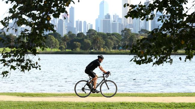 Cyclists are no longer allowed to take long rides around Melbourne to stay fit, even if they don’t get off their bike to stop for a coffee. The State Government says you must ride as close to home as possible. Picture: Getty