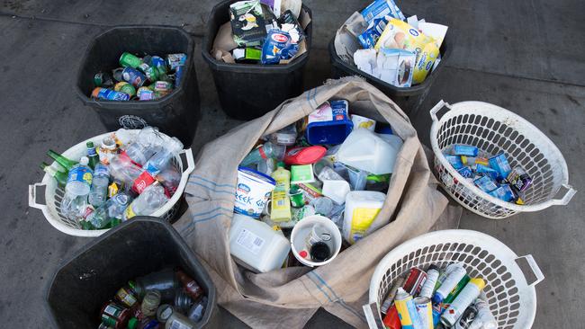 East Waste’s largest ever kerbside bin audit in late 2019 revealed 13 per cent of content in general waste bins was recyclable material. Picture: East Waste