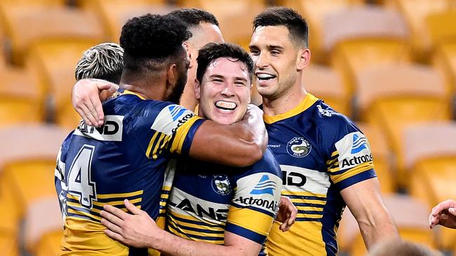 Parramatta’s form has given coach Brad Arthur reason to smile. Picture: Bradley Kanaris/Getty Images