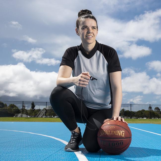 NBL Referee Jacqui Dover who is heading to New York after being accepted into the NBA's Referee Development Program and is hoping to be Australia's first referee to make it to the NBA. Picture Lachie Millard