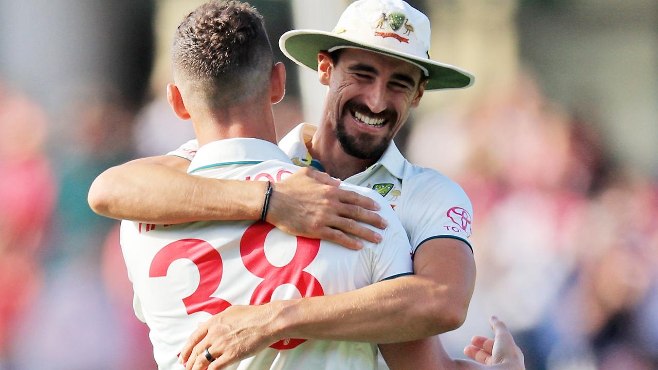 Hazlewood says Mitchell Starc did ‘a bit too much’ in his Sheffield Shield comeback against Victoria this week, sending down 37 overs and claiming seven wickets. Picture: Mark Evans / Getty Images