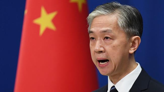 Chinese Foreign Ministry spokesman Wang Wenbin. Picture: AFP