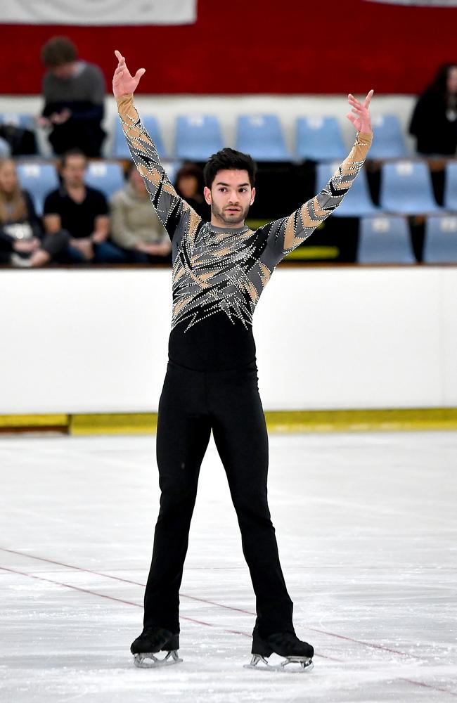 Juan Camilo Yusti from Victoria Australian Figure Skating Championships in Brisbane. Thursday December 1, 2022. Picture, John Gass