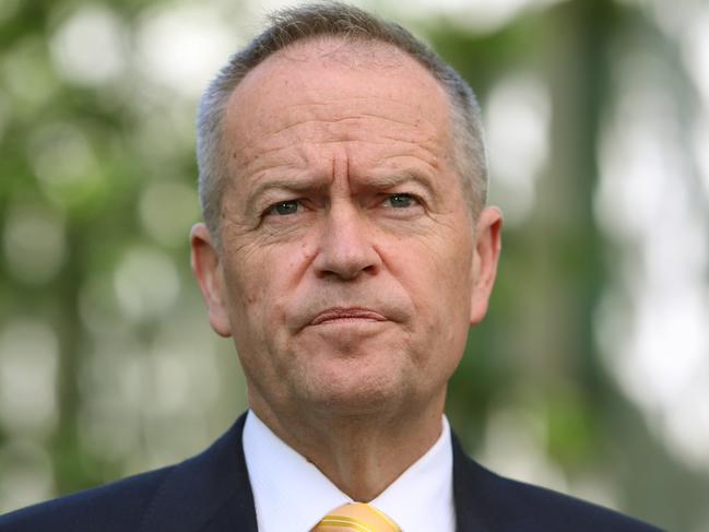 Opposition Leader Bill Shorten holding a press conference at Parliament House in Canberra. Picture Kym Smith