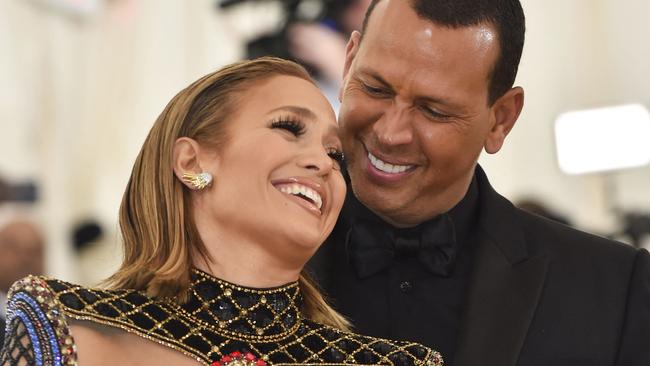 Jennifer Lopez and Alex Rodriguez said of their break-up: "We have realised we are better as friends and look forward to remaining so”. Picture: Hector RETAMAL / AFP