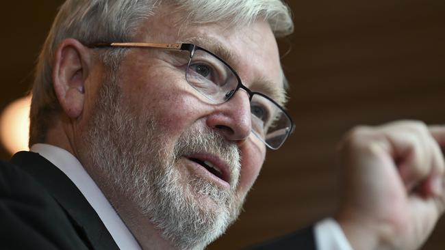 CANBERRA, AUSTRALIA, NewsWire Photos. AUGUST 10, 2023: Kevin Rudd at the unveiling of the Official portrait of former Prime Minister Hon DR Kevin Rudd at Parliament House in Canberra. Picture: NCA NewsWire / Martin Ollman