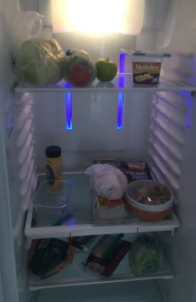 The fridge at a home where Gold Coast teenage boys are in residential care under the watch of Child Safety.