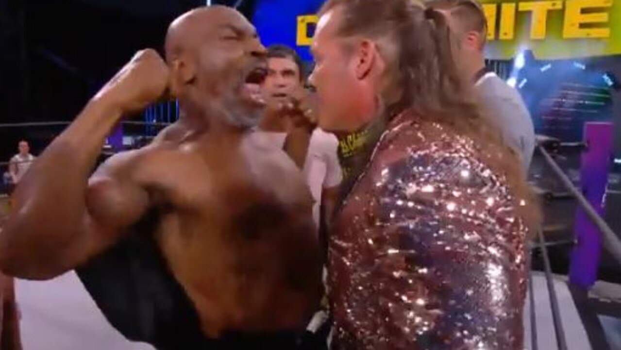 Mike Tyson got right in Chris Jericho's face.