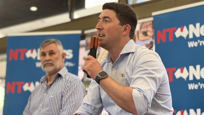 Shadow Agriculture Minister Joshua Burgoyne at the NT News Ag Leaders Debate in Katherine on 22 July, 2024. Picture: Fia Walsh