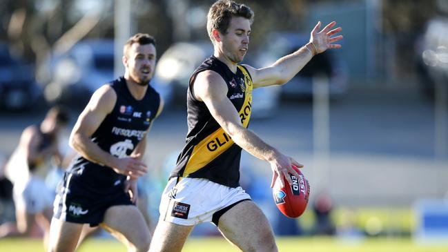 Glenelg skipper Chris Curran looks for options. Picture: Cory Sutton