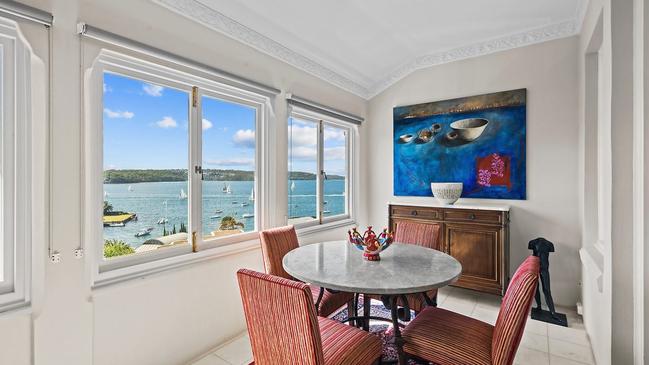 The large Point Piper apartment has harbour views.