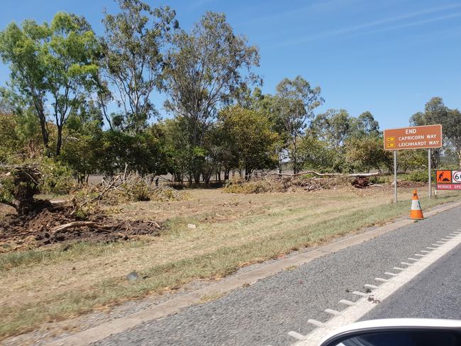 HIGHWAY UPGRADE: Vegetation is currently being cleared next to the Capricorn Highway at Fairy Bower to make way for the duplication upgrade.