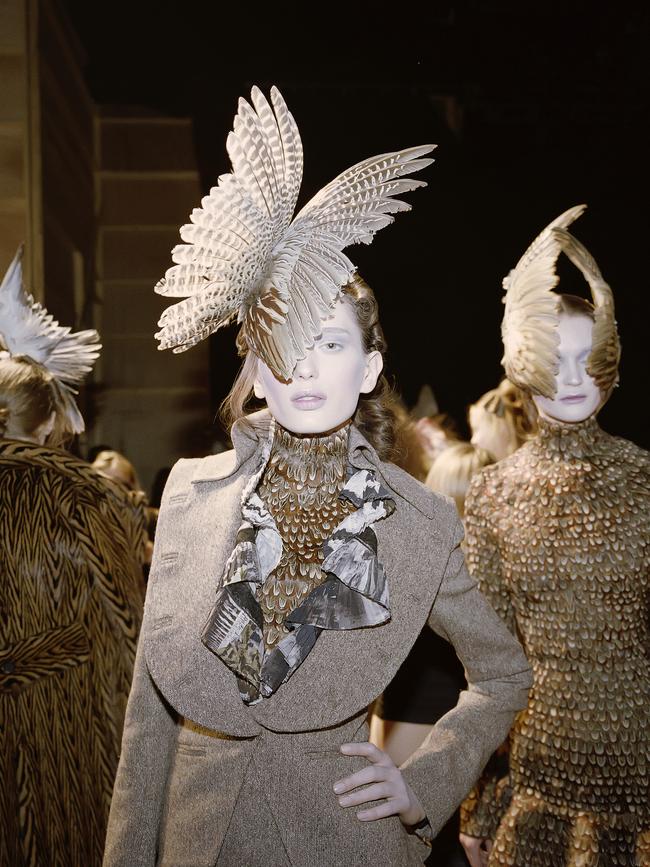 No.7: Ana Mihajlovic in one of the looks from McQueen’s The Widows of Culloden collection. Picture: Robert Fairer