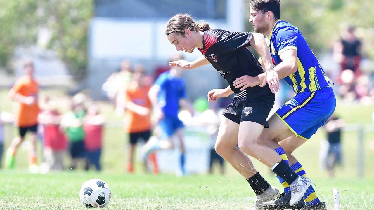 SOCCER: U 17 boys, Caloundra V Gympie. Picture: Patrick Woods.