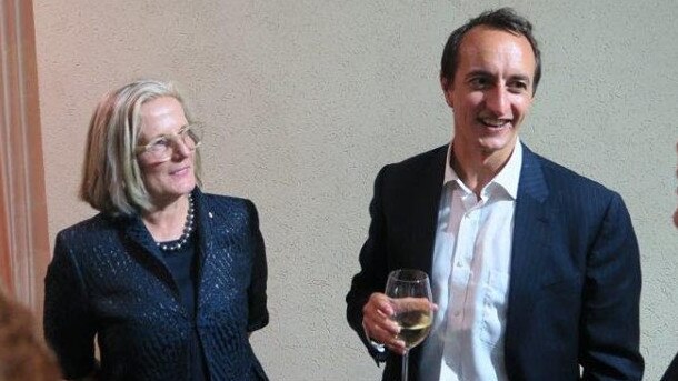 Lucy Turnbull with Dave Sharma.