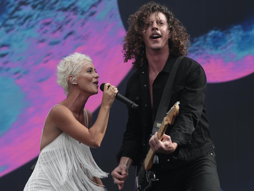 Nicole Millar and Adam Hyde of Peking Duk. Picture: Getty Images