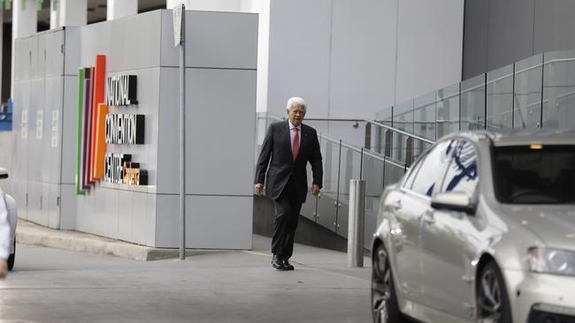 Businessman Marcus Blackmore arrives at The National Convention Centre in Canberra for the Labor Party function. Picture: Sean Davey.