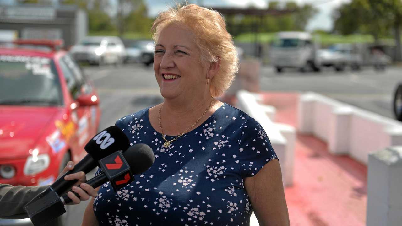 Capricornia MP Michelle Landry announcing funding for the Palmyra Dragway. Picture: Callum Dick