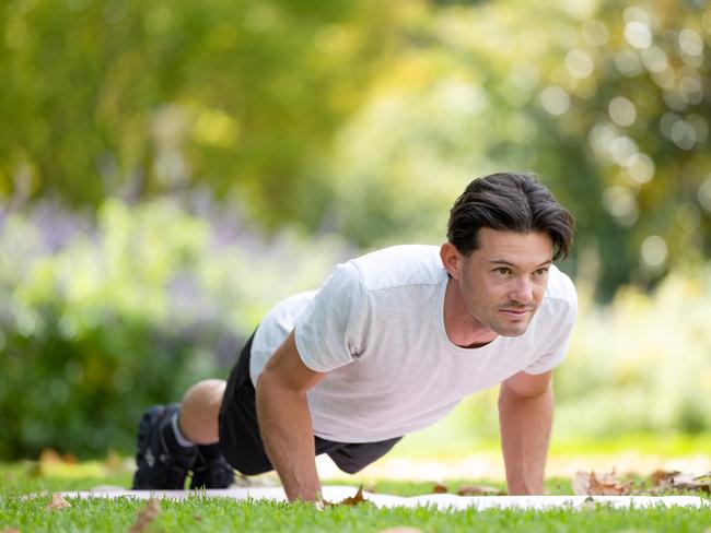 This is a harder variation of a push up. Picture: Jason Edwards