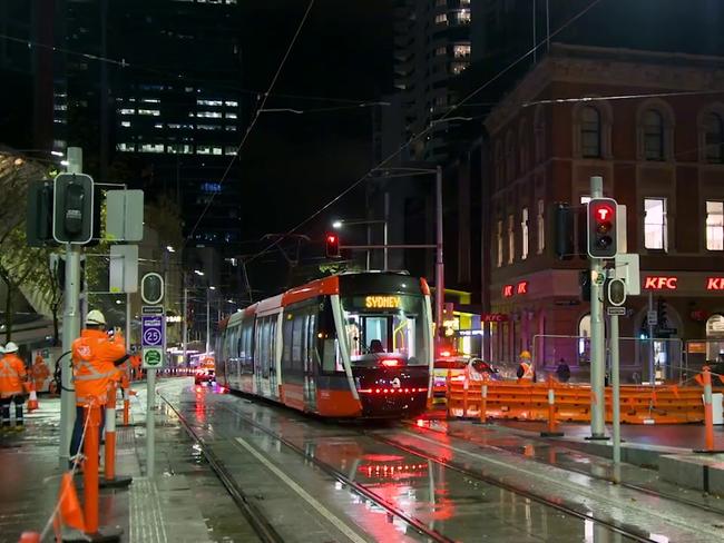 The tram went on to the new stabling yards in Lilyfield.