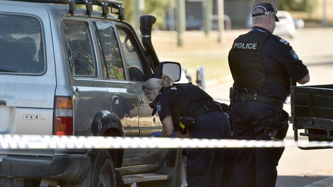 The alleged drive-by shooting took place on Gould Street, Kirwan. Picture: Evan Morgan