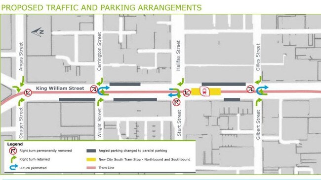 City South tram line replacement: Proposed traffic and parking arrangements