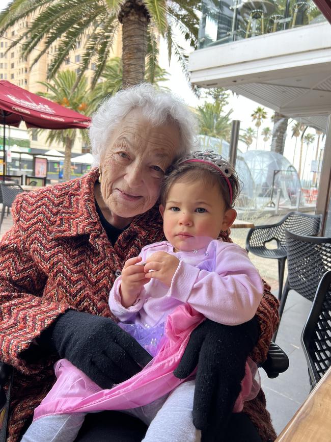 Ann Lukin with great granddaughter Malia. Picture: Supplied