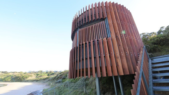 The Woolamai Beach Surf Life Saving Club is pushing for donations to help upgrade the Smiths Beach Rescue Base, that has been stripped down by the harsh weather conditions over the years. Picture: WBSLSC