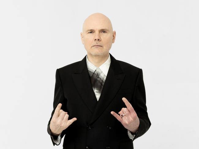 American singer, songwriter and guitarist Billy Corgan, frontman and co-founder of The Smashing Pumpkins, who is touring Australia in December 2024 while backed by Melbourne band The Delta Riggs. Picture: supplied