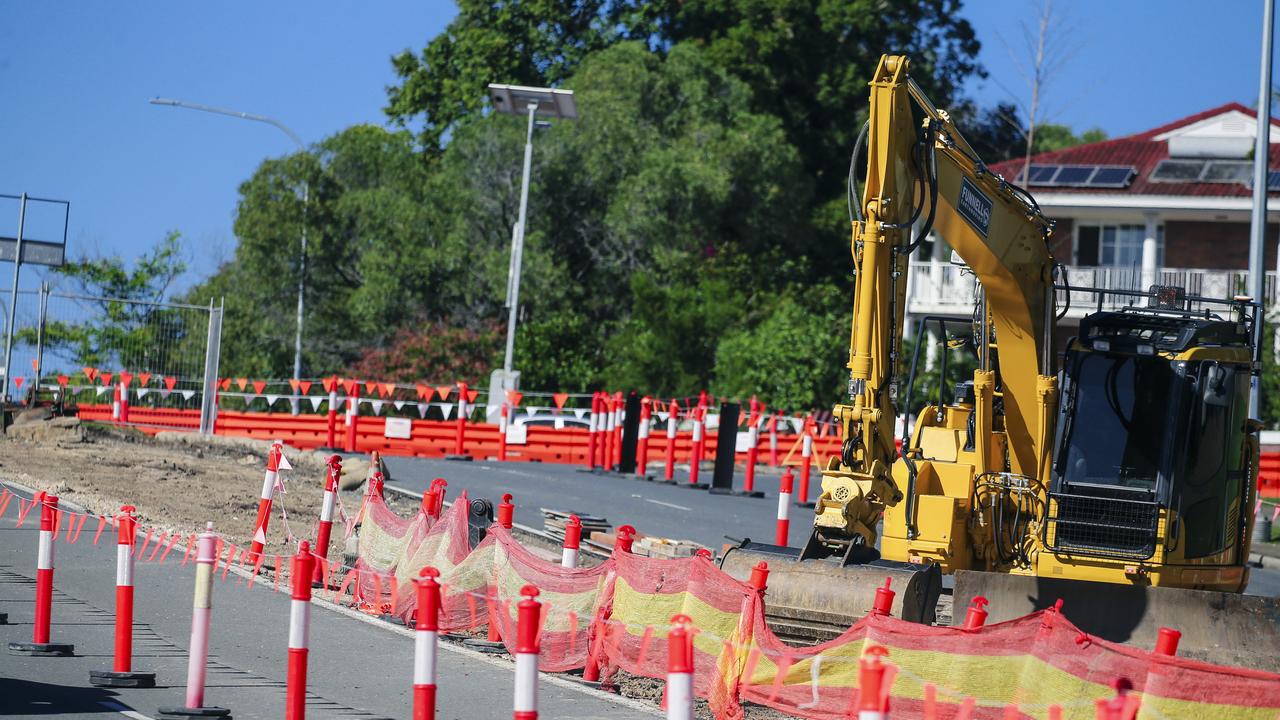 Picture of road works around the Wardoo St/Cotlew St intersection. Picture: Glenn Campbell