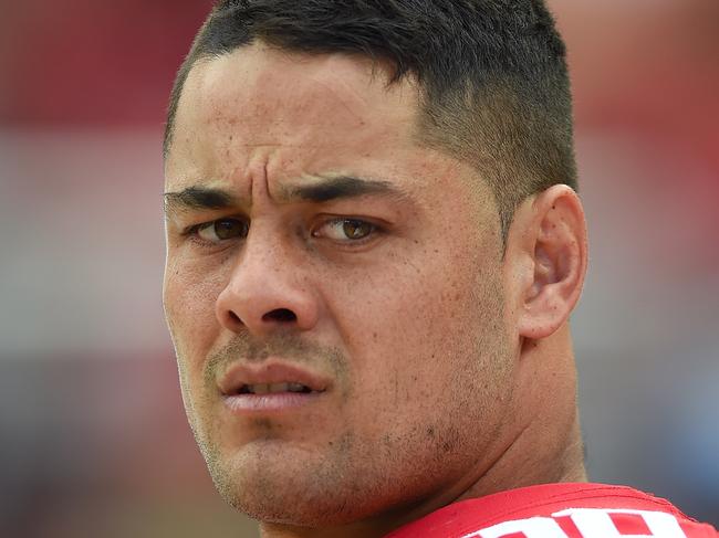 SANTA CLARA, CA - OCTOBER 18: Jarryd Hayne #38 of the San Francisco 49ers looks on from the sidelines against the Baltimore Ravens during an NFL game at Levi's Stadium on October 18, 2015 in Santa Clara, California. (Photo by Thearon W. Henderson/Getty Images)