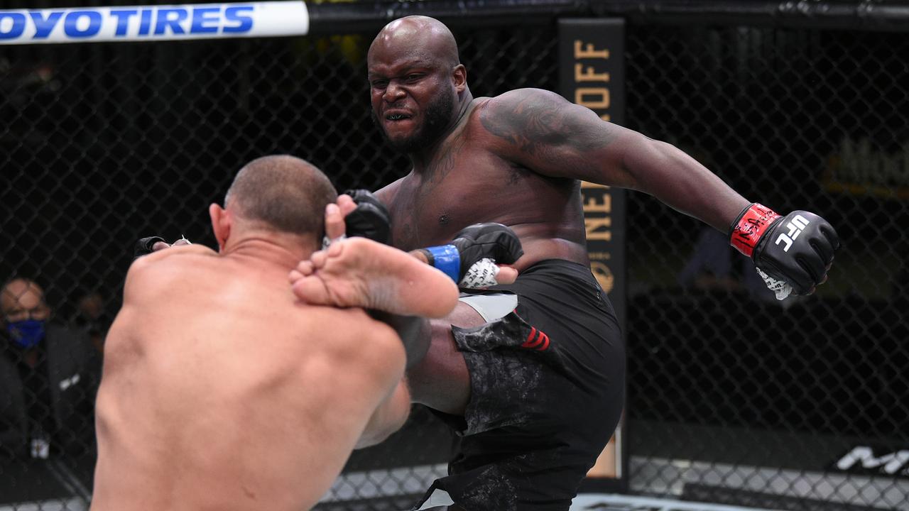 Derrick Lewis will be looking for his 13th knockout win when he takes on Cirly Gane in UFC 265. Picture: Getty Images