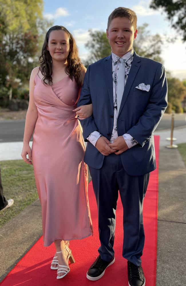 Jonah Sayer with partner Mia at Cooloola Christian College's 2024 student formal on Thursday October 3, 2024.