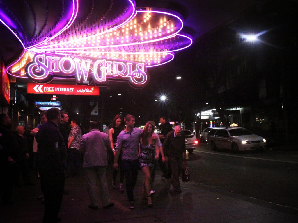 Visitors to the Kings Cross red light district in 2012. Picture: April Fonti/AAP