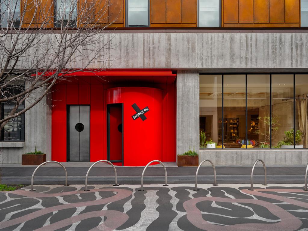 The entrance to the StandardX hotel in Fitzroy, Melbourne.