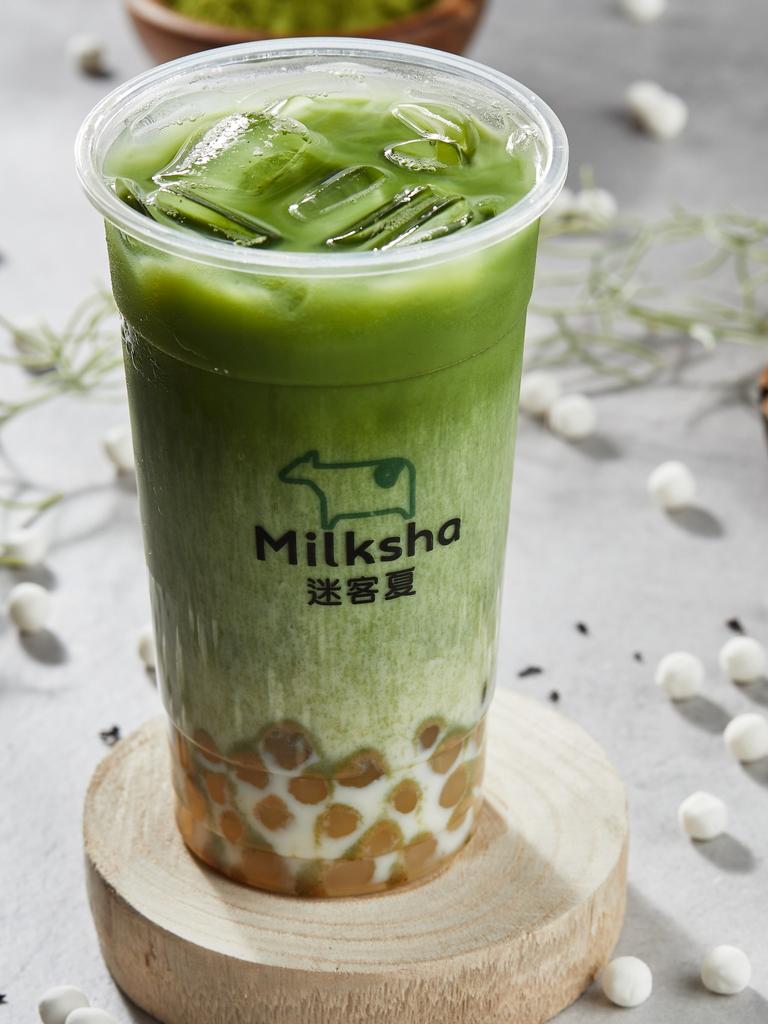 The genmaicha milk tea at Milksha.