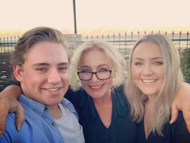 The Courthouse Restaurant owner Mary Gibb with son Lachlan and daughter Melissa.