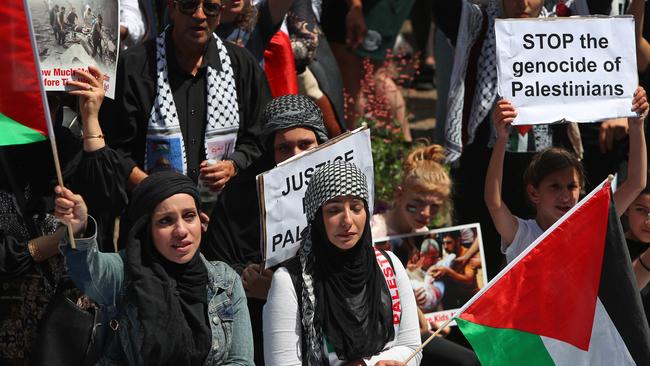 Ahistorical, anti-Israel tropes are often repeated in coverage of pro-Palestinian protests. Picture: Getty