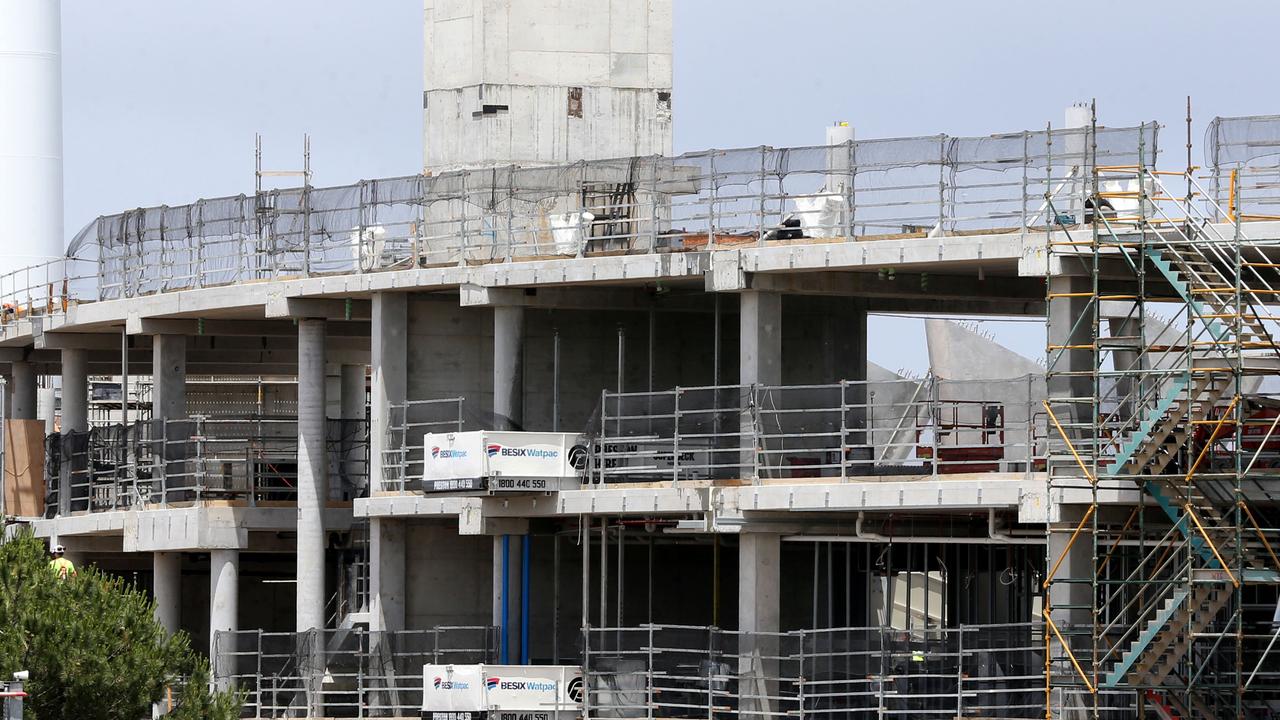 The latest redevelopment at GMHBA Stadium is making rapid progress. Picture: Mark Wilson