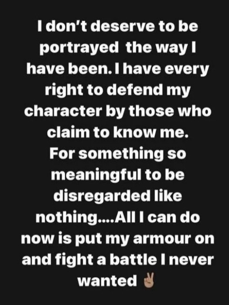 Jack's ex-girlfriend Courtney shared a statement on Instagram.