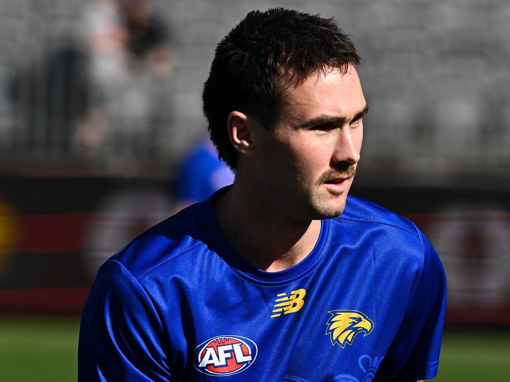 Eagles youngster Zane Trew is on the bubble this week. Picture: Daniel Carson/AFL Photos via Getty Images