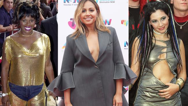 Hello ladies... Marcia Hines, Jess Mauboy and Ella Hooper wore some interesting combos on the ARIA red carpet.