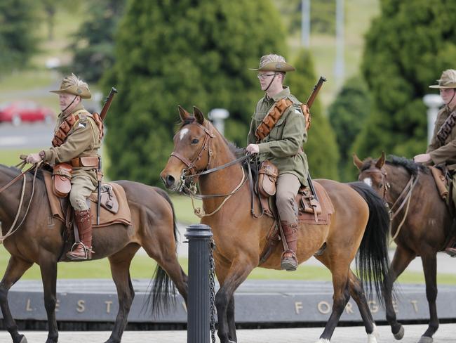 The annual remembrance day ceremony is held at the Cenotaph, Hobart, Tasmania. Picture: MATT THOMPSON.