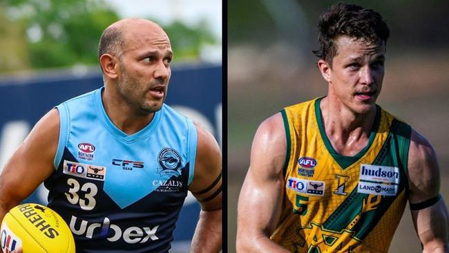 Matt Campbell for the Darwin Buffaloes and Kieren Parnell for St Mary's in the 2024-25 NTFL season.