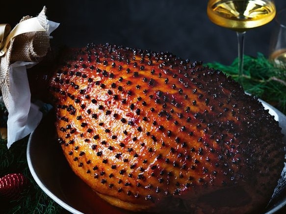 Spiced toffee apple glazed ham.