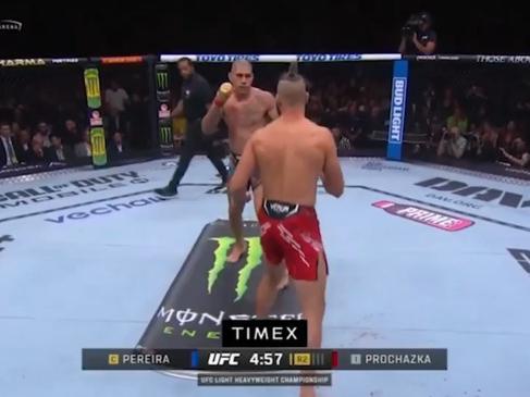 Brazilian Alex Pereira shocks UFC 303 with a brutal head kick