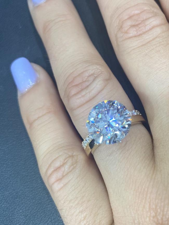 Natasha Spencer’s engagement ring.