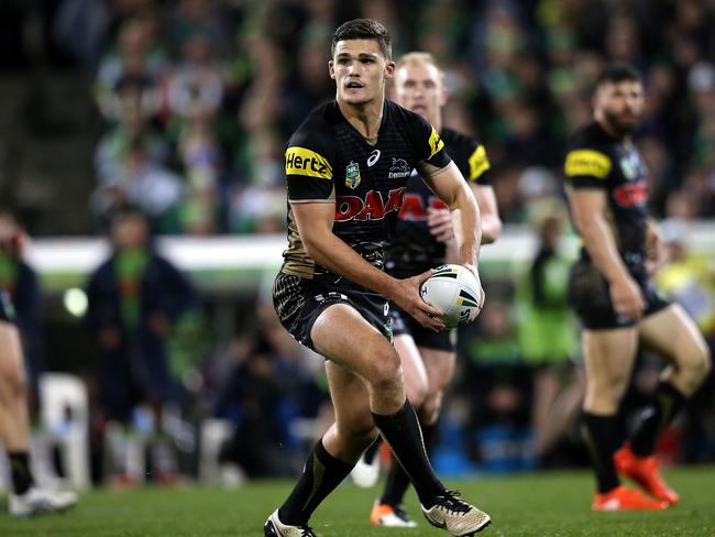 Panthers halfback Nathan Cleary is aware of the perils of the dreaded second-year syndrome. Picture: Kym Smith