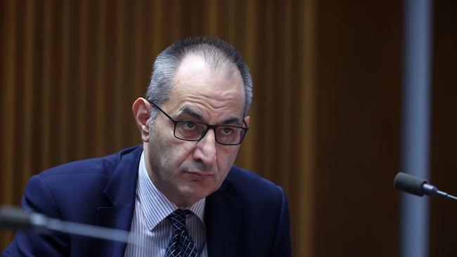 Mike Pezzullo during a Senate enquiry in Parliament House in Canberra. Picture: NCA NewsWire / Gary Ramage