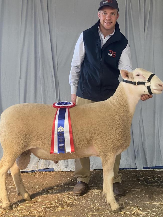 Chris Badcock of Fairbank Prime Lamb Sires, Hagley, Tasmania.